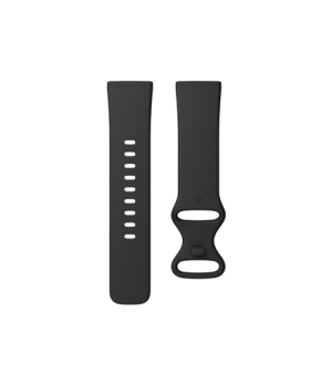 Fitbit | Versa 3/Sense Infinity Band, Black - Small | Flexible Water-Resistant Silicone | Silicone Loop & Peg Closure