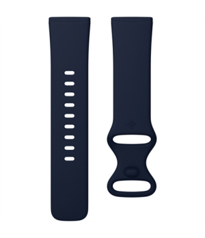 Fitbit | Versa 3/Sense Infinity Band, Midnight - Large | Flexible Water-Resistant Silicone | Silicone Loop & Peg Closure