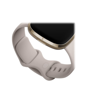 Fitbit | Versa 3/Sense Infinity Band, Lunar White - Large | Flexible Water-Resistant Silicone | Silicone Loop & Peg Closure