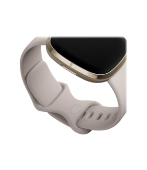 Fitbit | Versa 3/Sense Infinity Band, Lunar White - Small | Flexible Water-Resistant Silicone | Silicone Loop & Peg Closure