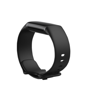 Fitbit | Charge 5 Classic Band, Black - Large | Flexible, Durable Silicone Material | Water resistant