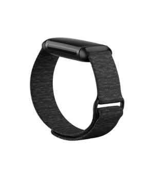 Fitbit | Charge 5 Hook and Loop Band, Charcoal - Small | Nylon and Polyester | Sweat-resistant