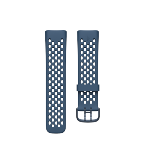 Fitbit | Charge 5 Sport Band, Deep Sea - Large | Flexible, Durable Silicone Material Aluminium, Plastic | Sweat-resistant