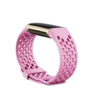 Fitbit | Charge 5 Sport Band, Frosted Lilac - Large | Flexible, Durable Silicone Material Aluminium, Plastic | Sweat-resistant