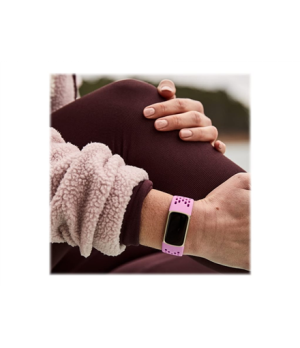 Fitbit | Charge 5 Sport Band, Frosted Lilac - Small | Flexible, Durable Silicone Material Aluminium, Plastic | Sweat-resistant