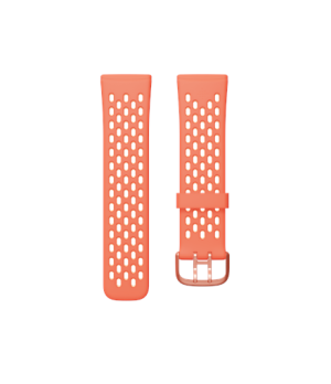 Fitbit | Versa 3/Sense Sport Band, Melon/Rose - Small | Flexible, Durable Silicone Material | Water-resistant