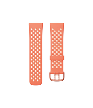 Fitbit | Versa 3/Sense Sport Band, Melon/Rose - Small | Flexible, Durable Silicone Material | Water-resistant