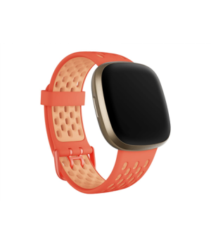 Fitbit | Versa 3/Sense Sport Band, Melon/Rose - Small | Flexible, Durable Silicone Material | Water-resistant