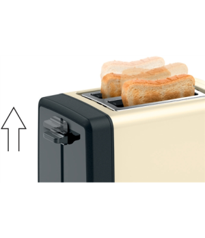 Bosch | TAT4P427 | DesignLine Compact Toaster | Power 970 W | Number of slots 2 | Housing material Stainless steel | Beige