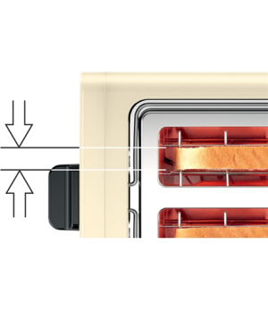 Bosch | TAT4P427 | DesignLine Compact Toaster | Power 970 W | Number of slots 2 | Housing material Stainless steel | Beige