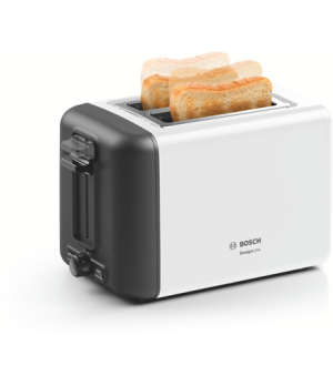 Bosch | TAT3P421 | DesignLine Compact Toaster | Power 970 W | Number of slots 2 | Housing material Stainless steel | White