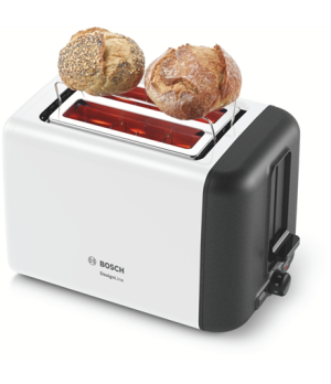 Bosch | TAT3P421 | DesignLine Compact Toaster | Power 970 W | Number of slots 2 | Housing material Stainless steel | White