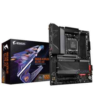 Gigabyte | B650 AORUS ELITE AX 1.0 M/B | Processor family AMD | Processor socket  AM5 | DDR5 DIMM | Memory slots 4 | Supported h