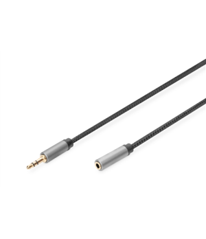 Digitus | AUX Audio Cable Stereo 3.5mm Male to Female Aluminum Housing | DB-510210-018-S