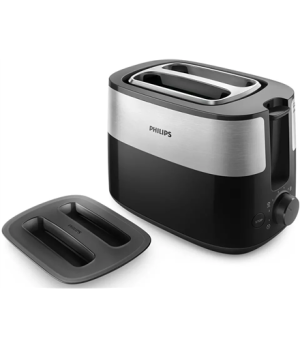 Philips | Toaster | HD2517/90 Daily Collection | Power 830 W | Number of slots 2 | Housing material Plastic | Black/Stainless St