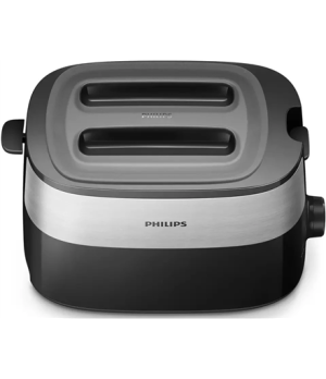 Philips | Toaster | HD2517/90 Daily Collection | Power 830 W | Number of slots 2 | Housing material Plastic | Black/Stainless St