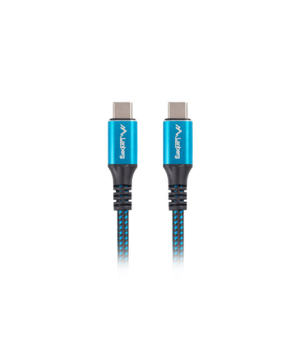 Lanberg | USB-C to USB-C Cable | Black/Blue | 0.5 m