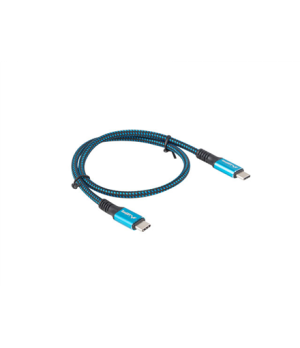 Lanberg | USB-C to USB-C Cable | Black/Blue | 0.5 m