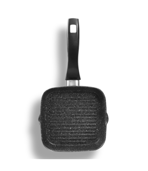 Stoneline | 21998 | Square Griddle Pan | Grill | Diameter 16 cm | Suitable for induction hob | Fixed handle | Black