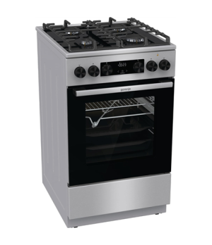 Gorenje | Cooker | GK5C65XV | Hob type  Gas | Oven type Electric | Stainless steel | Width 50 cm | Grilling | LED | Depth 59.4 c