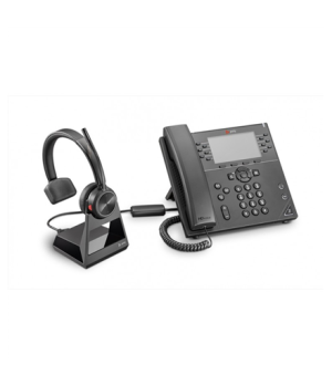 Poly Savi 7220 Office, S7220 D, OTH, BIN, DECT Poly Headset Savi 7220 Office Built-in microphone On-ear Black Wireless