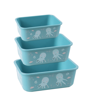 Stoneline | Awave Set of storage box | 21941 | Storage box | 3 pc(s) | Dishwasher proof | Turquoise