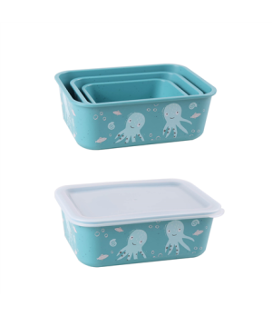 Stoneline | Awave Set of storage box | 21941 | Storage box | 3 pc(s) | Dishwasher proof | Turquoise