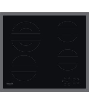 Hotpoint | HR 642 X CM | Hob | Vitroceramic | Number of burners/cooking zones 4 | Touch | Timer | Black