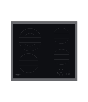 Hotpoint | HR 642 X CM | Hob | Vitroceramic | Number of burners/cooking zones 4 | Touch | Timer | Black