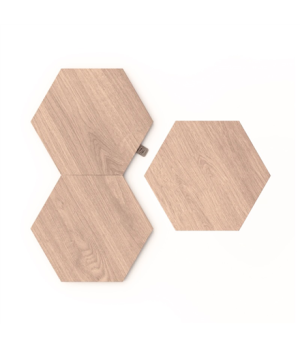 Nanoleaf Elements Wood Look Hexagons Expansion Pack (3 panels) | Nanoleaf | Elements Wood Look Hexagons Expansion Pack (3 panels