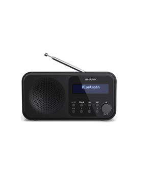 Sharp DR-P420(BK) Tokyo Portable Digital Radio, FM/DAB/DAB+, Bluetooth 5.0, USB or Battery Powered, Midnight Black | Sharp | Tok