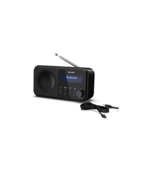 Sharp DR-P420(BK) Tokyo Portable Digital Radio, FM/DAB/DAB+, Bluetooth 5.0, USB or Battery Powered, Midnight Black | Sharp | Tok