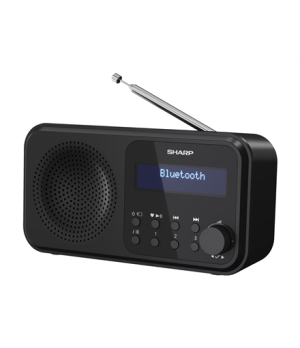 Sharp DR-P420(BK) Tokyo Portable Digital Radio, FM/DAB/DAB+, Bluetooth 5.0, USB or Battery Powered, Midnight Black | Sharp | Tok