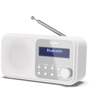 Sharp DR-P420(WH) Tokyo Portable Digital Radio, FM/DAB/DAB+, Bluetooth 5.0, USB or Battery Powered, Snowy White | Sharp | Tokyo 