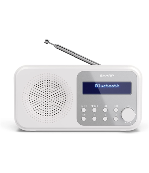 Sharp DR-P420(WH) Tokyo Portable Digital Radio, FM/DAB/DAB+, Bluetooth 5.0, USB or Battery Powered, Snowy White | Sharp | Tokyo 