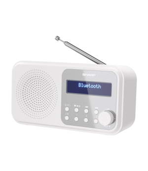 Sharp DR-P420(WH) Tokyo Portable Digital Radio, FM/DAB/DAB+, Bluetooth 5.0, USB or Battery Powered, Snowy White | Sharp | Tokyo 