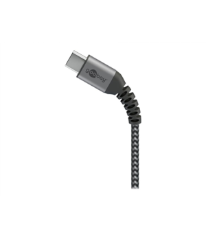 Goobay | USB-C to USB-A Textile Cable with Metal Plugs | 49296 | USB-C to USB-A