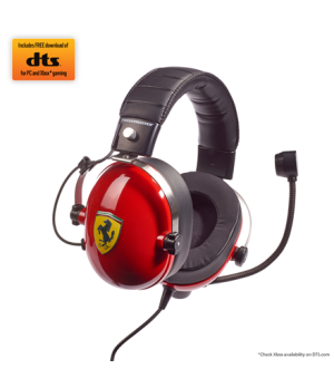 Thrustmaster | Gaming Headset | DTS T Racing Scuderia Ferrari Edition | Wired | Over-Ear | Red/Black