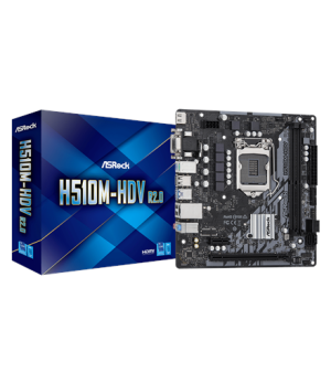 ASRock | H510M-HDV R2.0 | Processor family Intel | Processor socket  LGA1200 | DDR4 DIMM | Memory slots 2 | Supported hard disk 