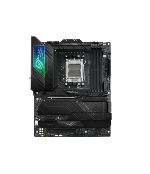 Asus | ROG STRIX X670E-F GAMING WIFI | Processor family AMD | Processor socket AM5 | DDR5 DIMM | Memory slots 4 | Supported hard