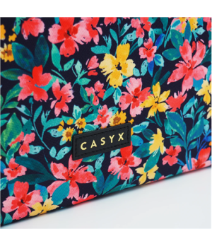 Casyx | Casyx for MacBook | SLVS-000023 | Fits up to size 13 ”/14 " | Sleeve | Canvas Flowers Dark | Waterproof