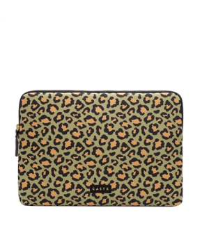 Casyx | Casyx for MacBook | SLVS-000005 | Fits up to size 13 ”/14 " | Sleeve | Olive Leopard | Waterproof