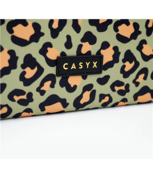 Casyx | Casyx for MacBook | SLVS-000005 | Fits up to size 13 ”/14 " | Sleeve | Olive Leopard | Waterproof