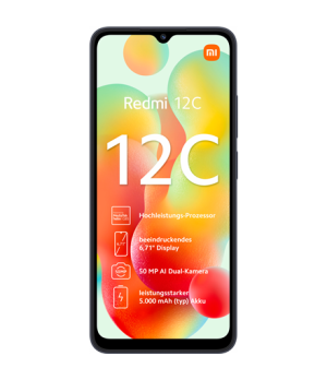 Xiaomi Redmi 12C Graphite Gray 6.71 " IPS LCD Mediatek MT6769Z Helio G85 (12nm) Internal RAM 3 GB 64 GB MicroSDXC Dual SIM Nano-