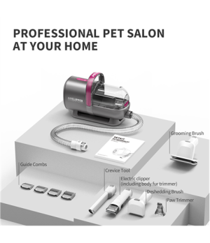 PETKIT | Air Clipper Pet Grooming Vacuum Kit 5in1 | LM4 | Grey/White