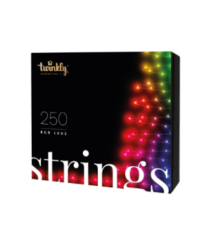 Twinkly|Strings Smart LED Lights 250 RGB (Multicolor), 20m, Black wire|RGB – 16M+ colors