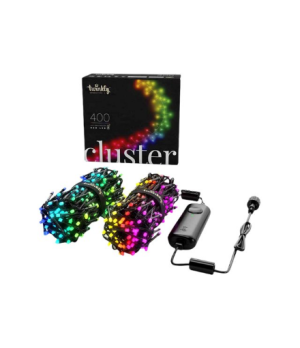 Twinkly Cluster Smart LED 400 RGB, 6m, Black/Green Wire|RGB - 16M+ colors