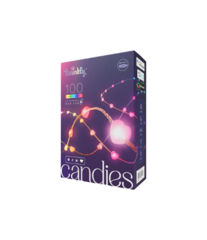 Twinkly Candies 100 Heart-shaped RGB LEDs, Clear Wire, USB-C