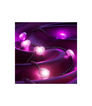 Twinkly Candies 200 Heart-shaped RGB LEDs, Green Wire, USB-C