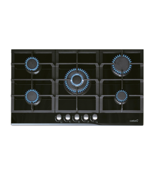 CATA | LCI 9041 BK | Hob | Gas on glass | Number of burners/cooking zones 5 | Rotary knobs | Black